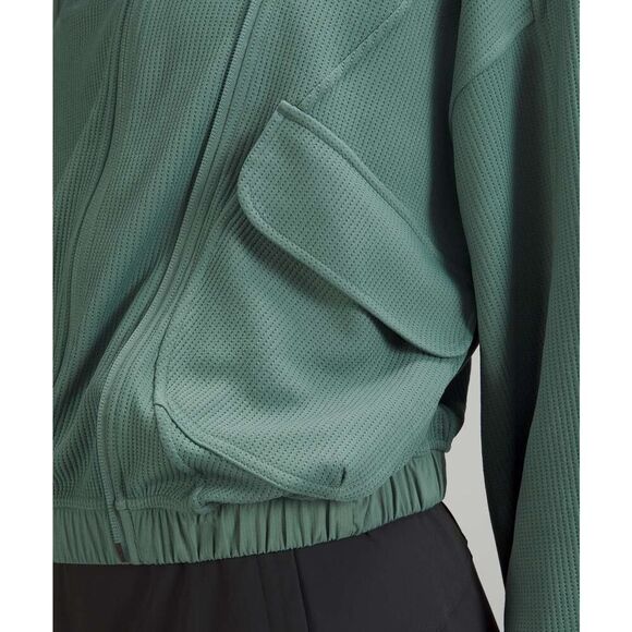 Lululemon Adaptable Fit Full-Zip Jacket Tidewater Teal - Size: 10 - Picture 8 of 13